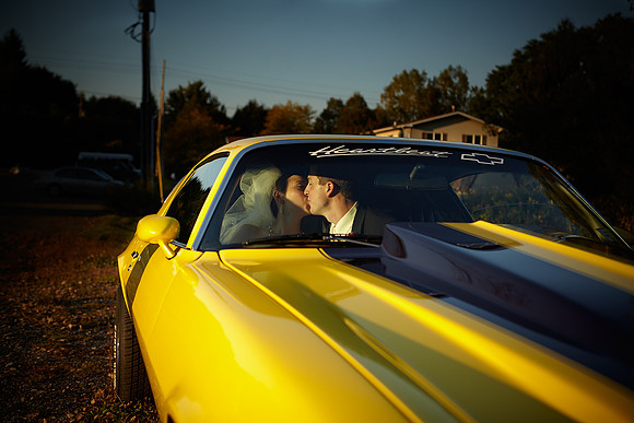 Bride and Groom Kiss